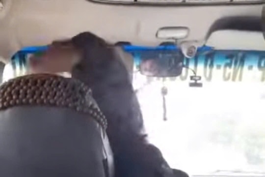 Hành khách lao lên ghế lái, hành hung tài xế xe buýt khi xe đang chạy