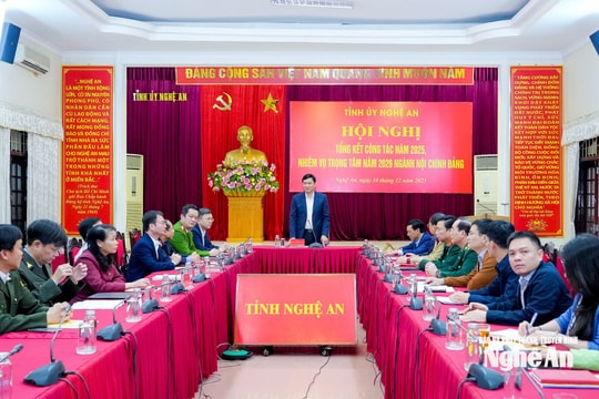 Ngành Nội chính Đảng tổng kết công tác năm 2025, triển khai nhiệm vụ năm 2026