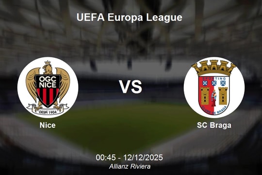 Nhận định Nice vs SC Braga - UEFA Europa League