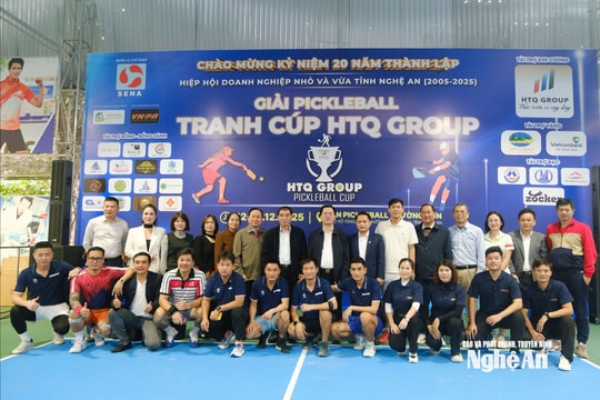 Khai mạc Giải Pickleball Hiệp hội Doanh nghiệp nhỏ và vừa tỉnh Nghệ An 2025 - Cup HTQ Group