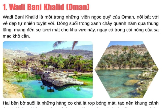 9 ốc đảo kỳ diệu thế giới: hành trình giữa cát và nước