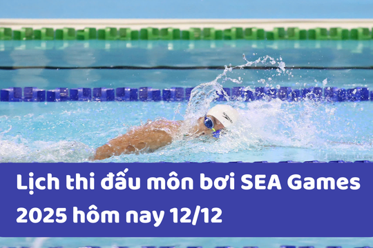 Link xem trực tiếp môn bơi SEA Games 33 2025 hôm nay 12/12