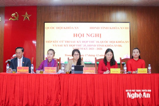 Đại biểu Quốc hội tiếp xúc cử tri sau kỳ họp thứ 10, Quốc hội khoá XV tại xã Trung Lộc