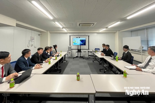 Đoàn công tác tỉnh Nghệ An làm việc với đối tác Nhật Bản về tư vấn nâng cấp công trình thủy lợi