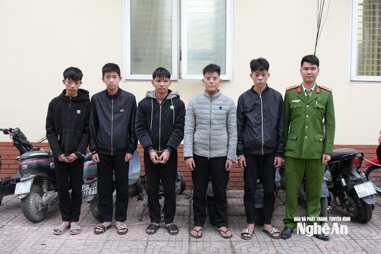 8 thanh niên gây ra 4 vụ trộm tại phường Trường Vinh bị bắt