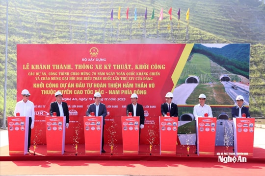Khởi công Dự án hoàn thiện hầm Thần Vũ trên tuyến cao tốc Bắc - Nam