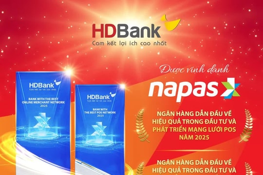HDBank nhận cú đúp giải thưởng thanh toán quan trọng từ NAPAS