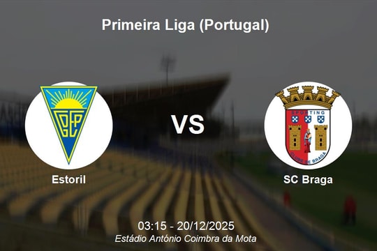Nhận định Estoril vs SC Braga - Vòng đấu Primeira Liga