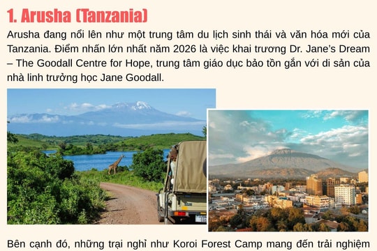 9 điểm đến thế giới cho kế hoạch du lịch năm 2026