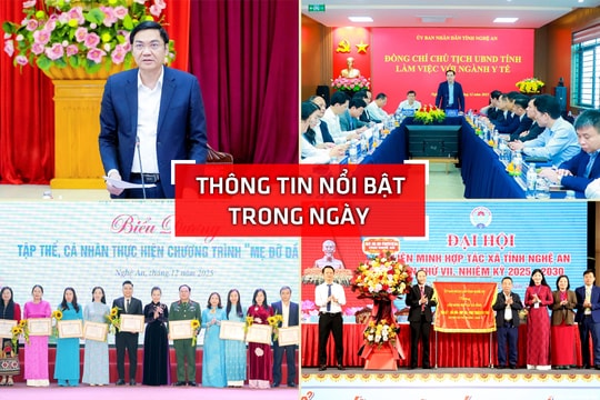 Nghệ An: Thông tin nổi bật ngày 23/12
