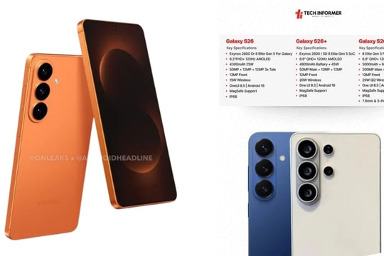 Galaxy S26 Plus rò rỉ màn hình 6.9 inch, ngang ngửa S26 Ultra