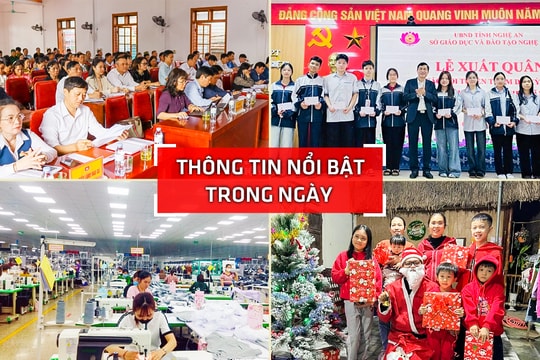 Nghệ An: Thông tin nổi bật ngày 24/12