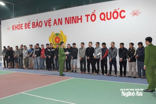 Công an Nghệ An bắt giữ 28 đối tượng đánh bạc dưới hình thức chơi đá gà ăn tiền