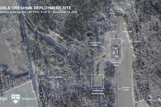 Vệ tinh hé lộ vị trí triển khai tên lửa Oreshnik tại Belarus