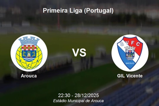 Nhận định Arouca vs GIL Vicente - Primeira Liga