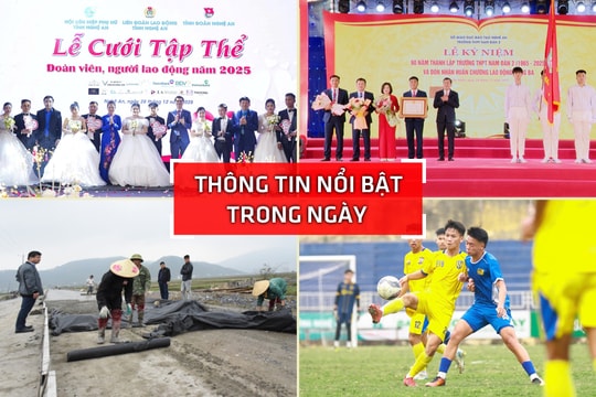 Nghệ An: Thông tin nổi bật ngày 28/12