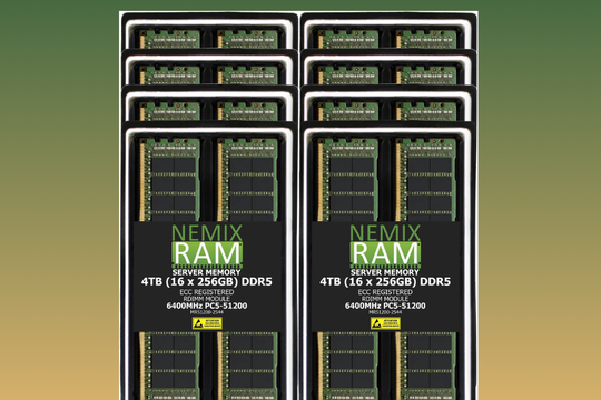 Nemix trình làng bộ kit RAM DDR5 4TB cho máy chủ AI với giá 77.000 USD