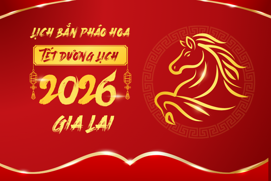 Gia Lai bắn pháo hoa kỹ xảo Tết Dương lịch 2026