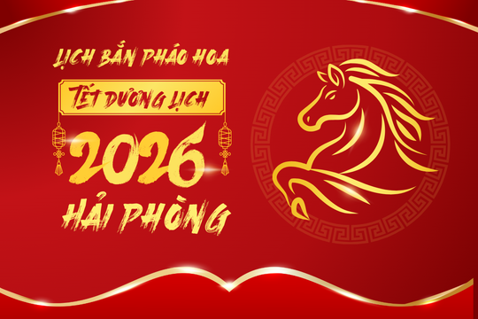 Hải Phòng bắn pháo hoa Tết Dương lịch 2026