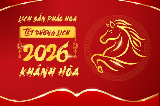 Khánh Hòa bắn pháo hoa Tết Dương lịch 2026