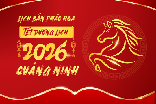 Quảng Ninh bắn pháo hoa Tết Dương lịch 2026 trong chương trình nghệ thuật chào năm mới