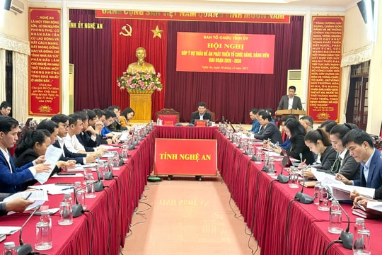 Ban Tổ chức Tỉnh ủy tổ chức hội nghị góp ý dự thảo Đề án phát triển đảng viên giai đoạn 2026-2030