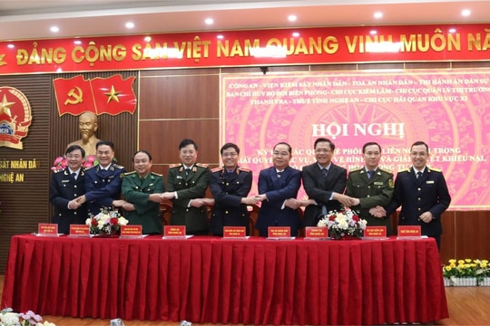 Ký kết quy chế phối hợp liên ngành trong giải quyết các vụ, việc về hình sự và khiếu nại, tố cáo trong hoạt động tư pháp