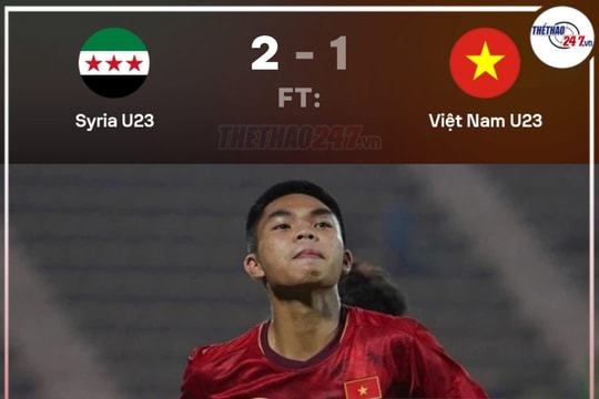 U23 Việt Nam thua Syria 1-2: Hồi chuông báo động về hiệu suất