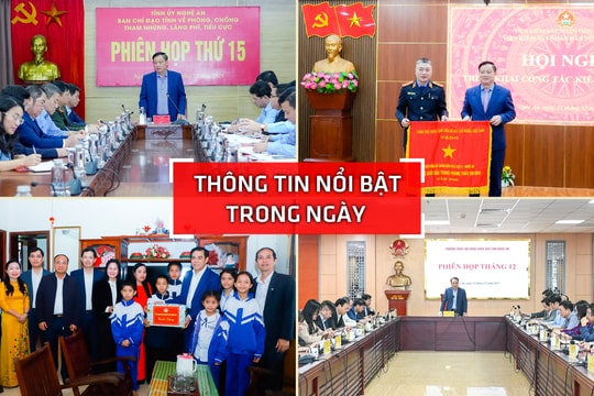 Nghệ An: Thông tin nổi bật ngày 31/12