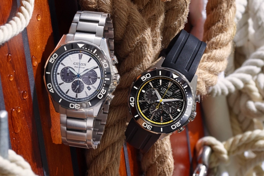Citizen ra mắt bộ đôi đồng hồ Eco-Drive Chronograph mới với thiết kế vành bezel góc cạnh
