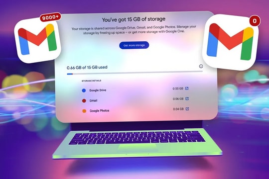 Mẹo giải phóng 15GB dung lượng Gmail nhanh chóng mà không cần xóa bỏ dữ liệu quan trọng