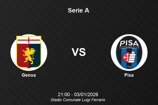 Nhận định Genoa vs Pisa - Cuộc chiến trụ hạng khốc liệt tại Serie A