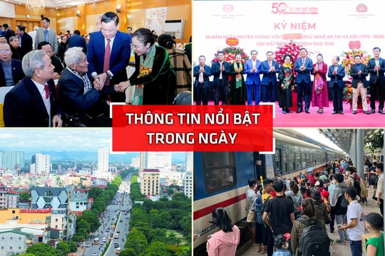 Nghệ An: Thông tin nổi bật ngày 4/1