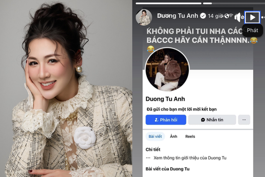 Á hậu Dương Tú Anh lên tiếng cảnh báo về tài khoản Facebook giả mạo hình ảnh cá nhân