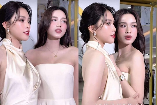 Hoa hậu Tiểu Vy hội ngộ "dâu hào môn" Đỗ Thị Hà: Màn đọ sắc thu hút truyền thông