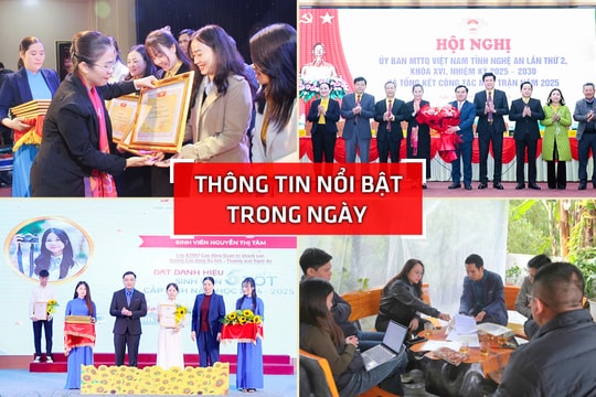 Nghệ An: Thông tin nổi bật ngày 8/1