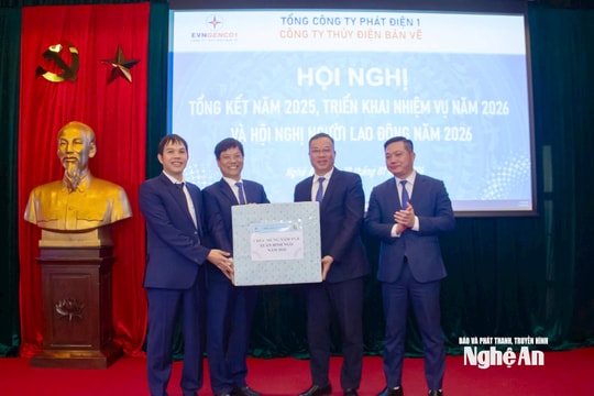 Công ty Thủy điện Bản Vẽ hoàn thành vượt mức kế hoạch sản xuất điện năm 2025