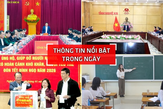 Nghệ An: Thông tin nổi bật ngày 10/1