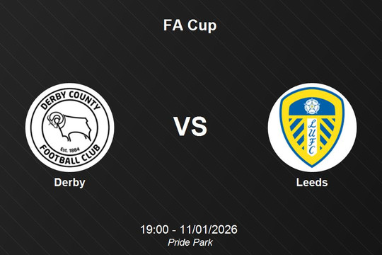 Nhận định Derby vs Leeds - Màn so tài kịch tính tại vòng đấu FA Cup