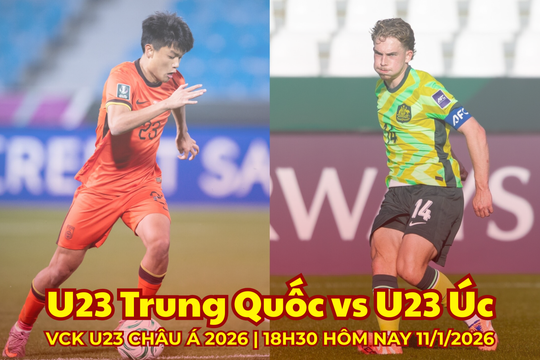 VTV5 trực tiếp bóng đá U23 Trung Quốc vs Úc 11/1/2026