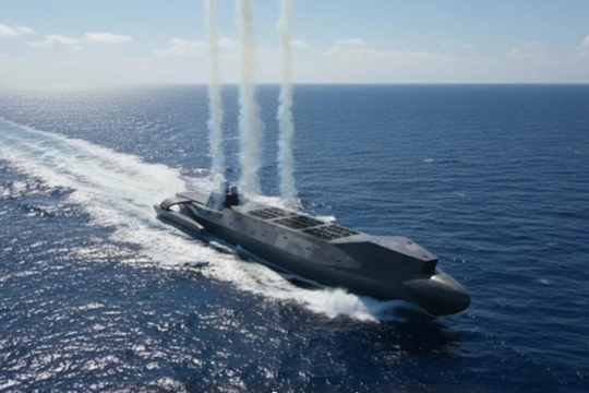 Trung Quốc chế tạo tàu tên lửa bán ngầm không người lái mới tại Quảng Châu