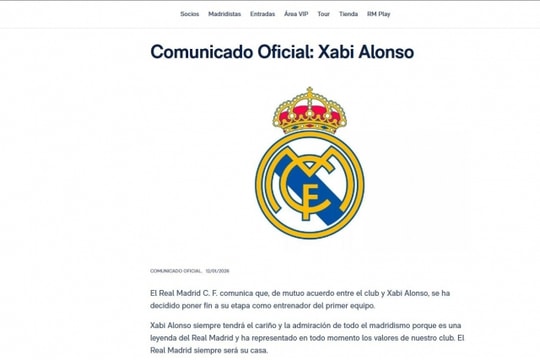 Real Madrid sa thải HLV Xabi Alonso ngay sau thất bại tại chung kết Siêu cúp Tây Ban Nha