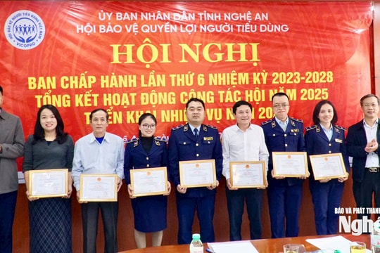 Hội Bảo vệ quyền lợi người tiêu dùng Nghệ An triển khai nhiệm vụ năm 2026
