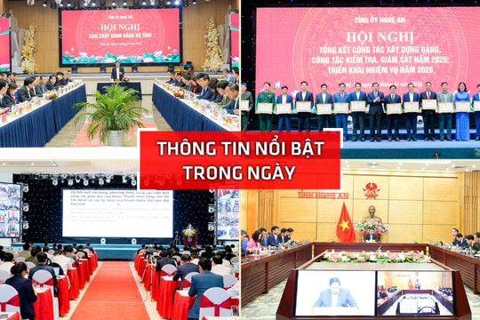 Nghệ An: Thông tin nổi bật ngày 14/1