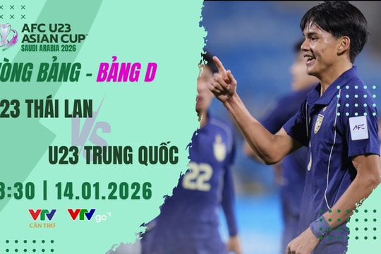 Trực tiếp bóng đá U23 Thái Lan vs Trung Quốc trên VTV6