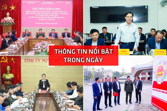 Nghệ An: Thông tin nổi bật ngày 15/1