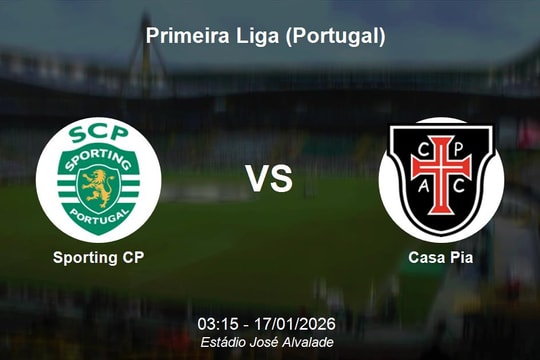 Nhận định Sporting CP vs Casa Pia: Sức mạnh áp đảo tại Estádio José Alvalade - Primeira Liga