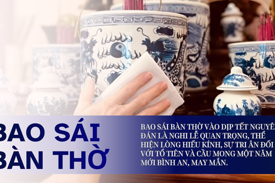 Cách bao sái bàn thờ, rút tỉa chân nhang để cả năm 2026 may mắn