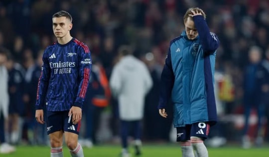 Arsenal lỡ cơ hội bứt phá: Odegaard sa sút, Gabriel Jesus trở thành gánh nặng