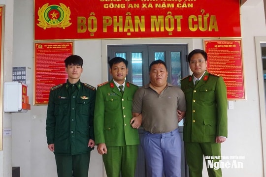 Công an xã Nậm Cắn bắt đối tượng truy nã đặc biệt nguy hiểm sau gần 17 năm